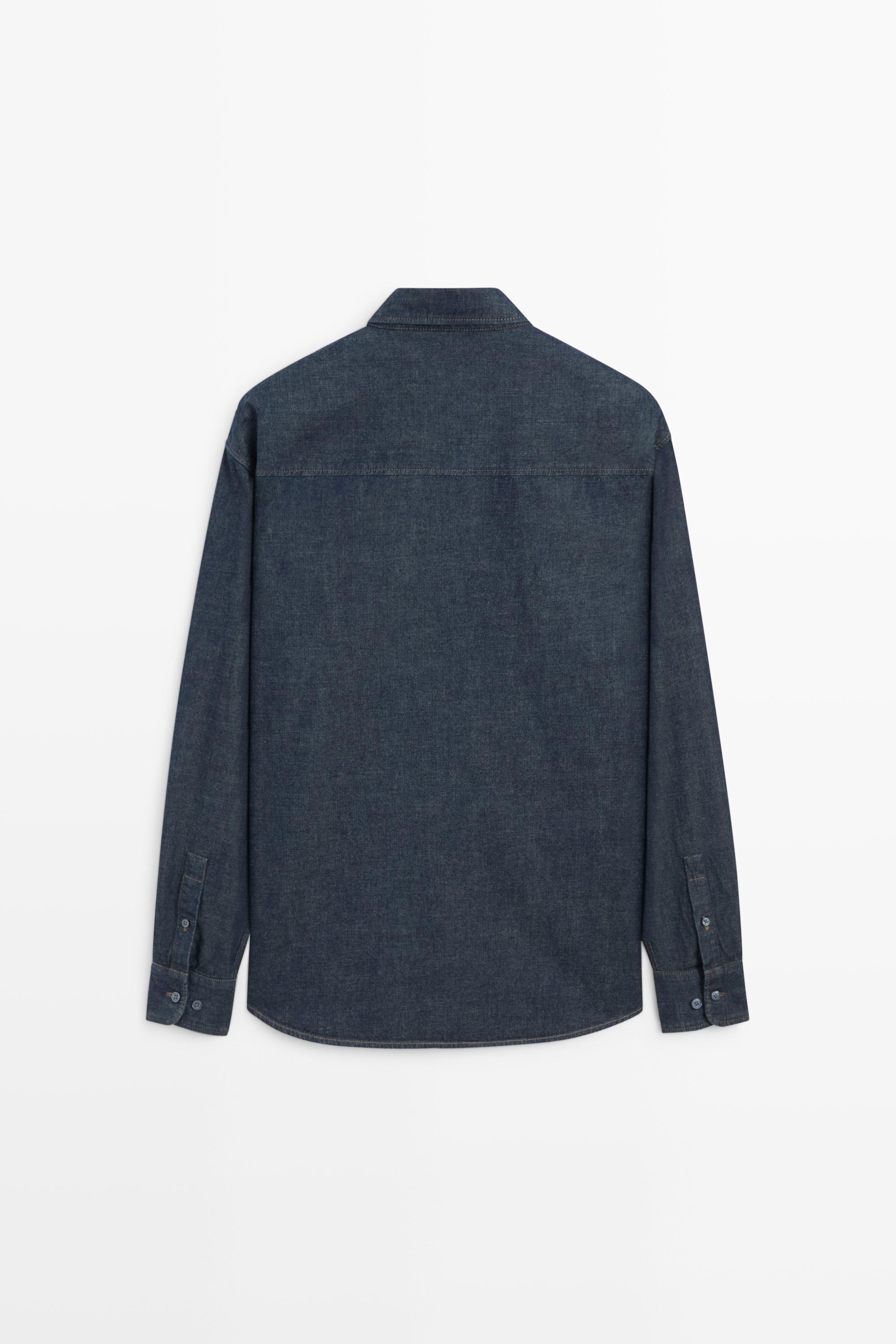 Chemise regular fit en denim 100 % coton